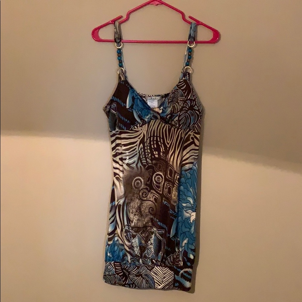 Sexy little summer polyester/spandex dress.